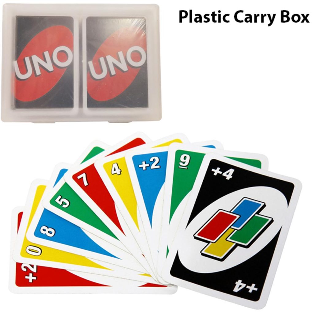 UNO Card Game Plastic 112 Cards – Multi Color - Sports N Sports